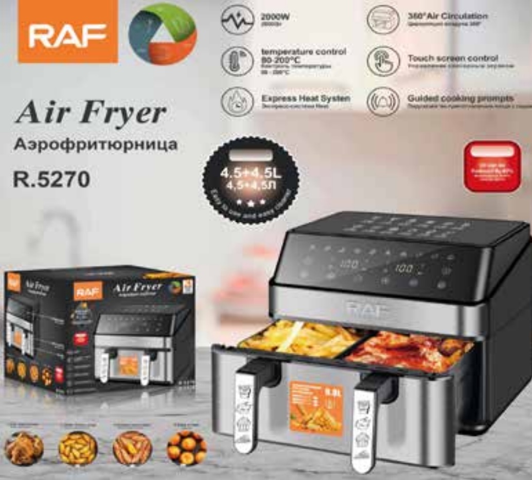 FREIDORA DE AIRE DUAL 9L (R5270)